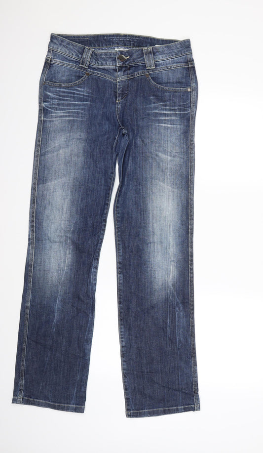 Womens UK Size 32 in Street One Regular Fit Straight Blue Jeans