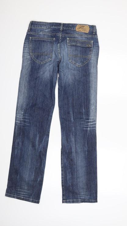 Womens UK Size 32 in Street One Regular Fit Straight Blue Jeans