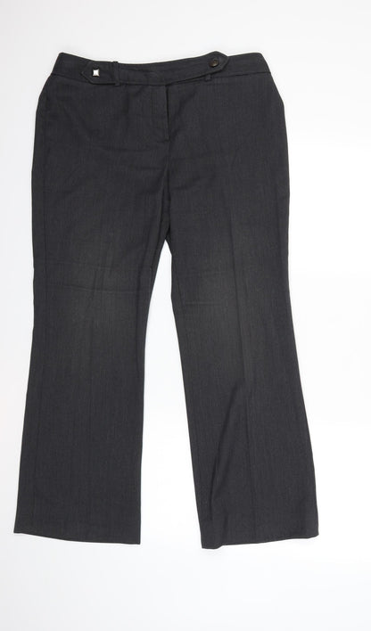 Principles Womens Grey  Denim Trousers  Size 14 L28 in