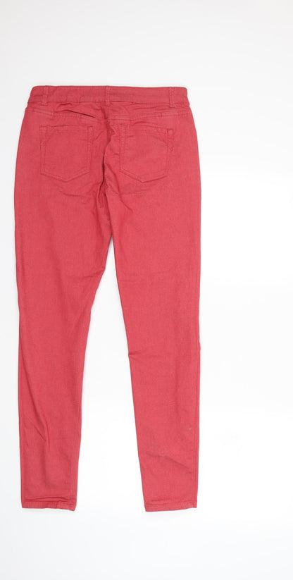 Womens UK Size 12 Marks and Spencer Regular Fit Skinny Red Jeans