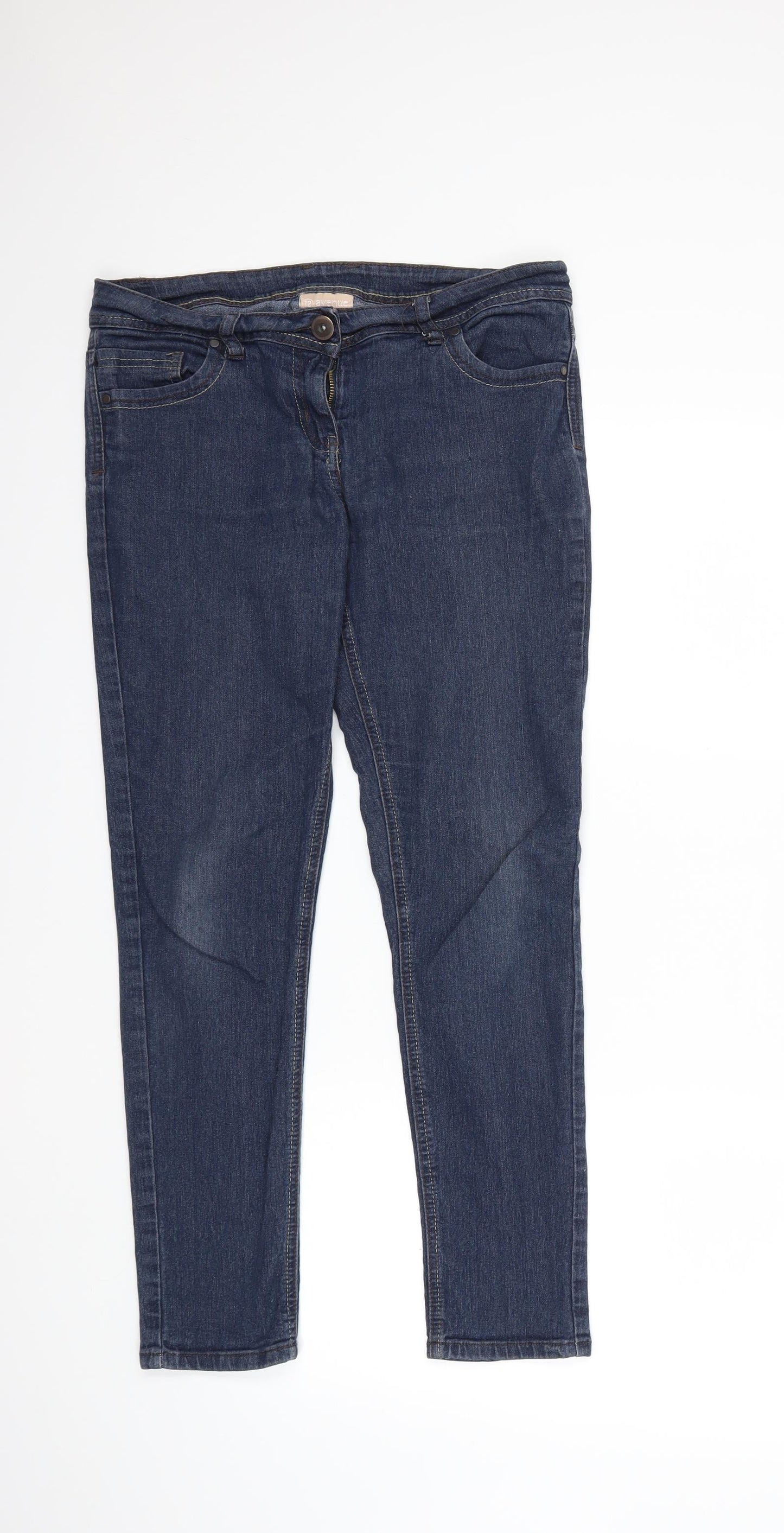 Avenue Womens Blue  Denim Skinny Jeans Size 12 L27 in