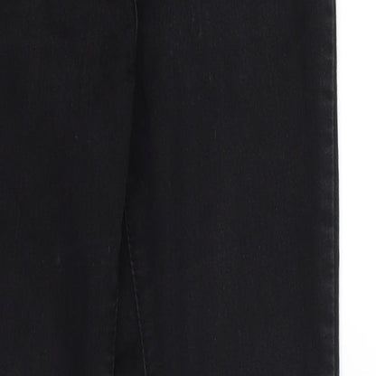Boohoo Womens Black  Denim Skinny Jeans Size 10 L27 in