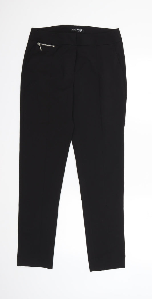 Select Womens Black   Trousers  Size 10 L26 in