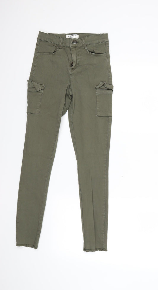 Dorothy Perkins Womens Green  Denim Skinny Jeans Size 8 L26 in