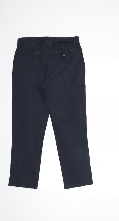 Womens UK Size 10 BRAX Regular Fit Chino Blue Trousers