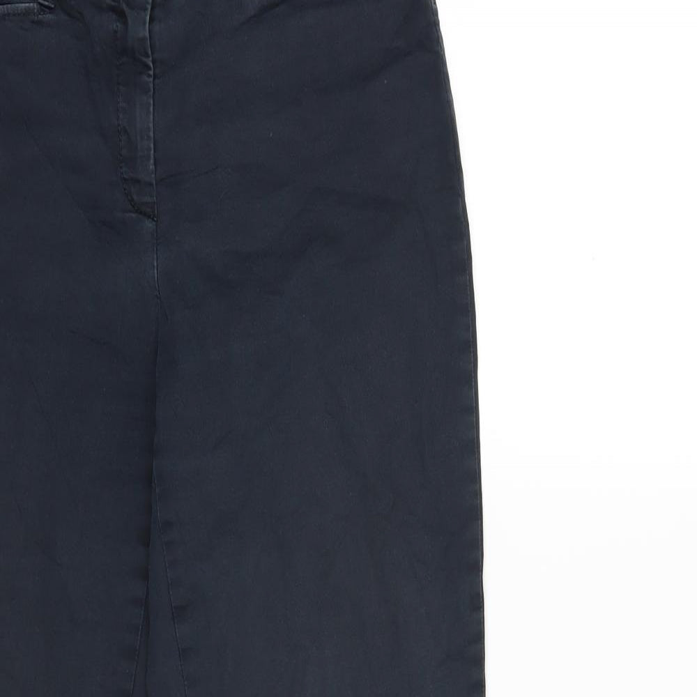 Womens UK Size 10 BRAX Regular Fit Chino Blue Trousers