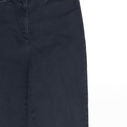 Womens UK Size 10 BRAX Regular Fit Chino Blue Trousers
