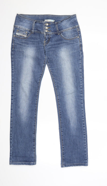 cherri Womens Blue  Denim Straight Jeans Size L L27 in