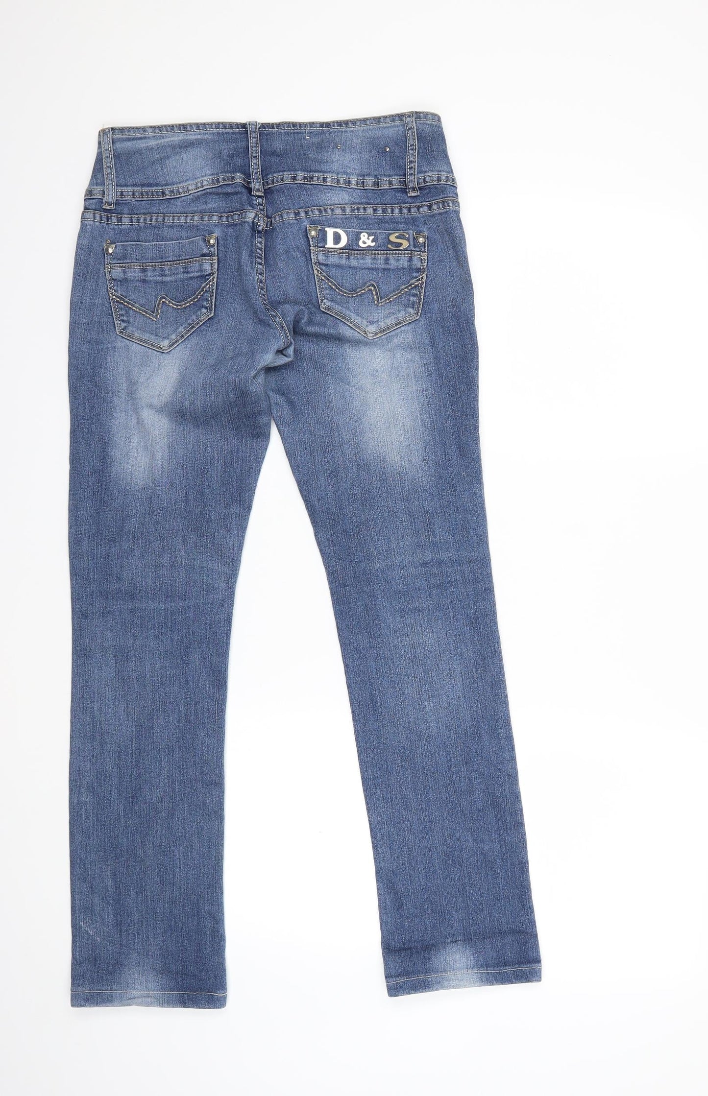 cherri Womens Blue  Denim Straight Jeans Size L L27 in