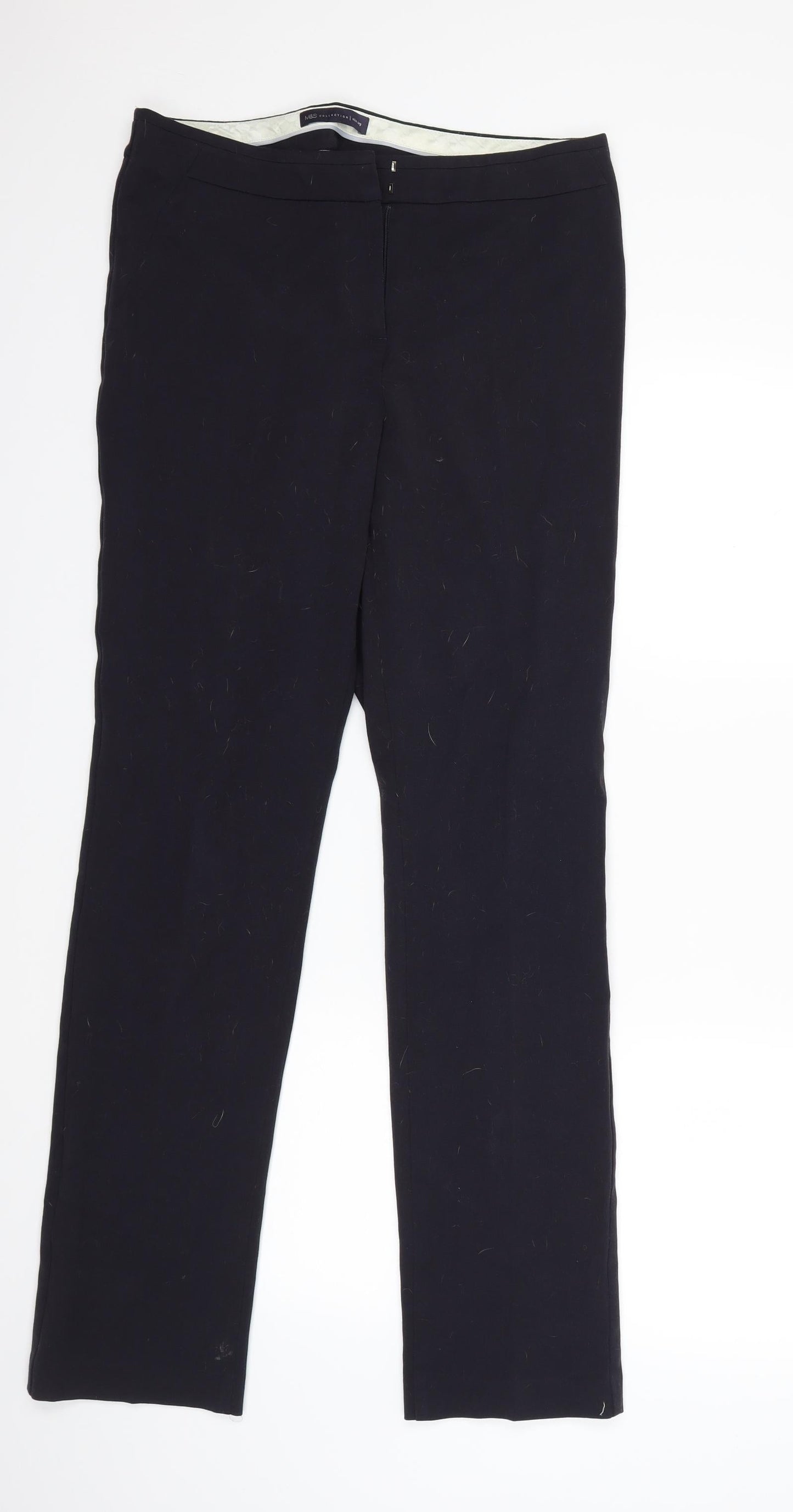 Womens UK Size 12 Marks and Spencer Regular Fit  Blue Trousers
