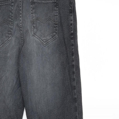 Womens UK Size 12 Blue Motion Regular Fit Straight Black Jeans