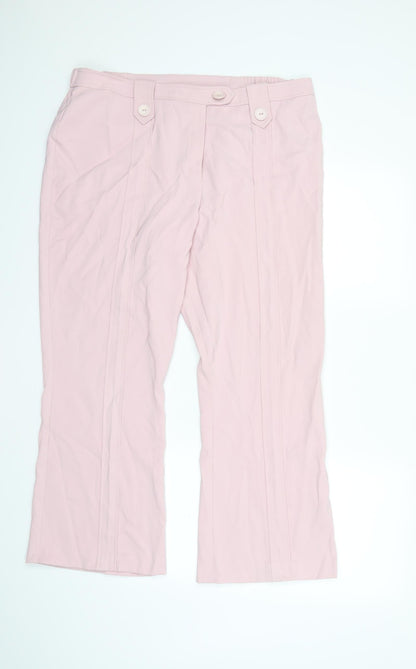 Womens UK Size 22 Agenda Regular Fit  Pink Trousers
