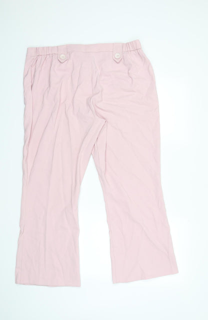 Womens UK Size 22 Agenda Regular Fit  Pink Trousers