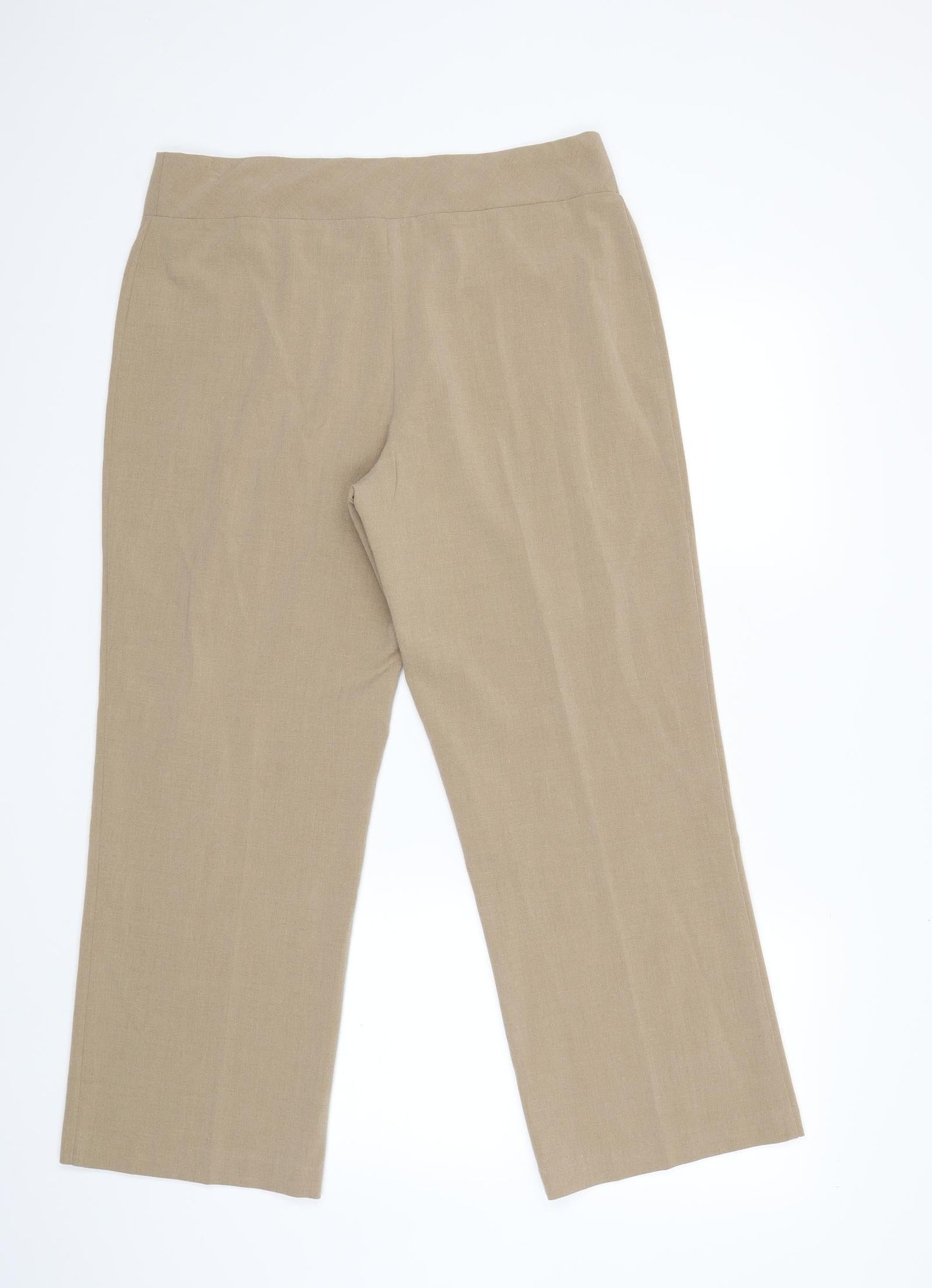 Stockshop Womens Beige   Trousers  Size 14 L26 in