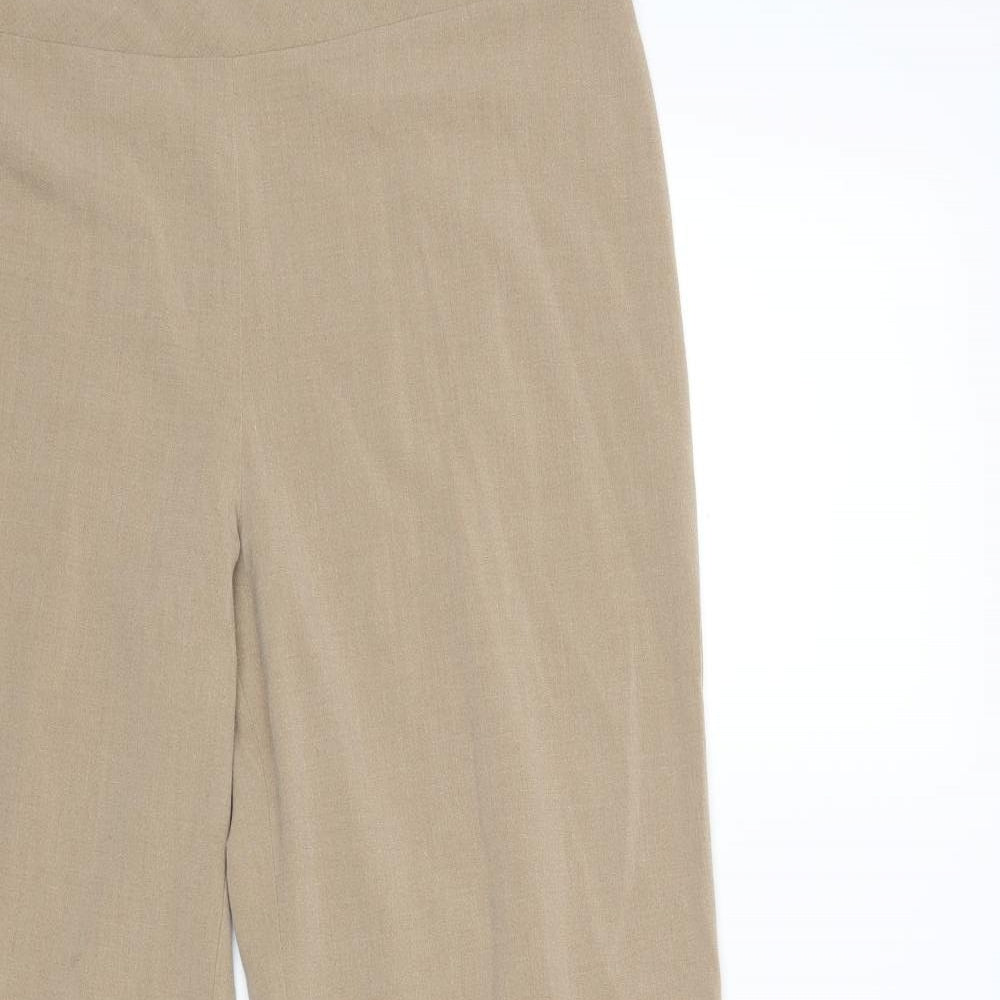 Stockshop Womens Beige   Trousers  Size 14 L26 in