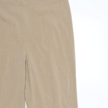 Stockshop Womens Beige   Trousers  Size 14 L26 in