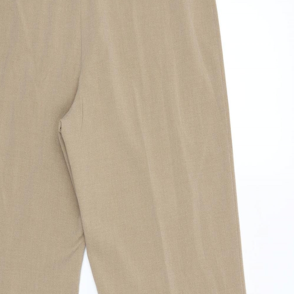 Stockshop Womens Beige   Trousers  Size 14 L26 in