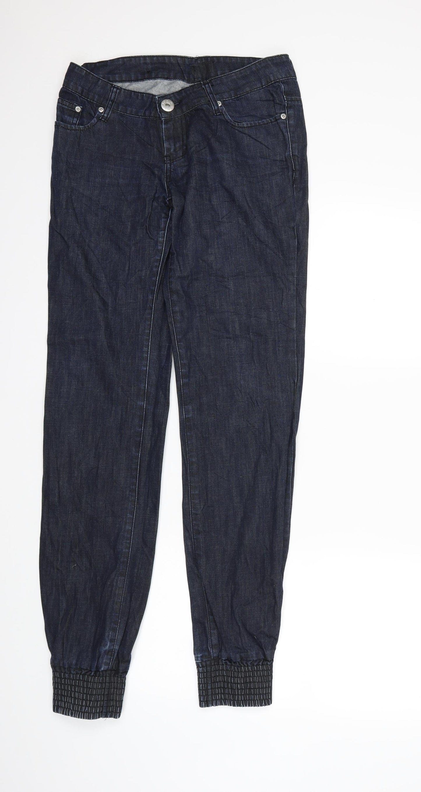 Womens UK Size 29 in Preworn Regular Fit Tapered Blue Jeans