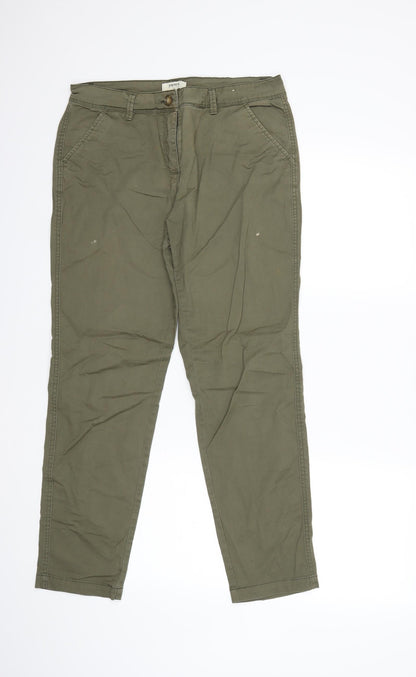 Womens UK Size 12 Papaya Regular Fit  Green Trousers