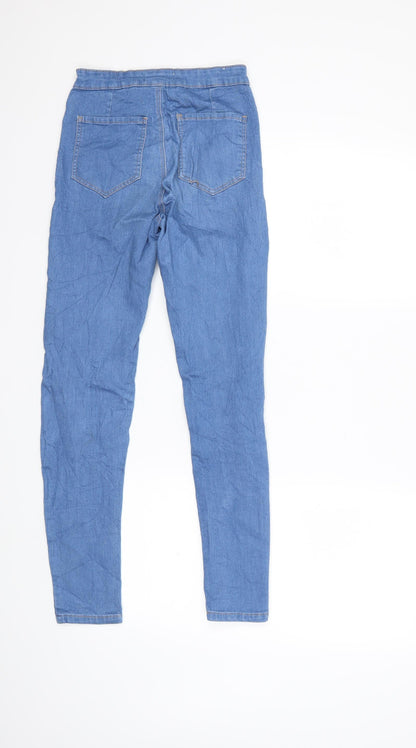 Womens UK Size 8 Sinsay Regular Fit Skinny Blue Jeans