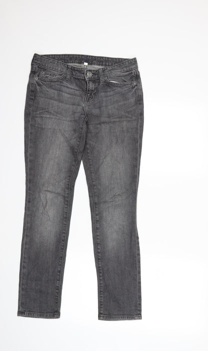 Womens UK Size 8 Preworn Regular Fit Skinny Grey Jeans