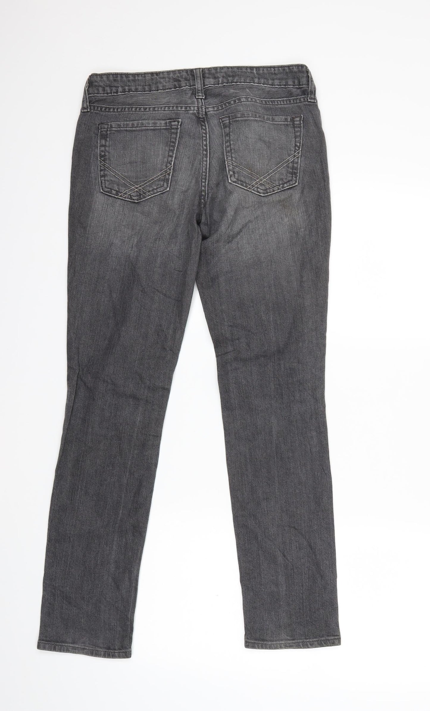 Womens UK Size 8 Preworn Regular Fit Skinny Grey Jeans
