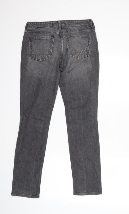 Womens UK Size 8 Preworn Regular Fit Skinny Grey Jeans