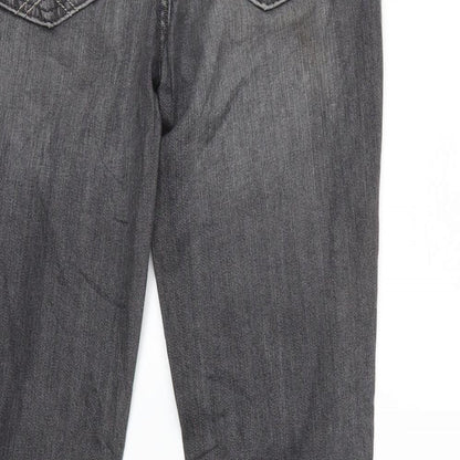 Womens UK Size 8 Preworn Regular Fit Skinny Grey Jeans