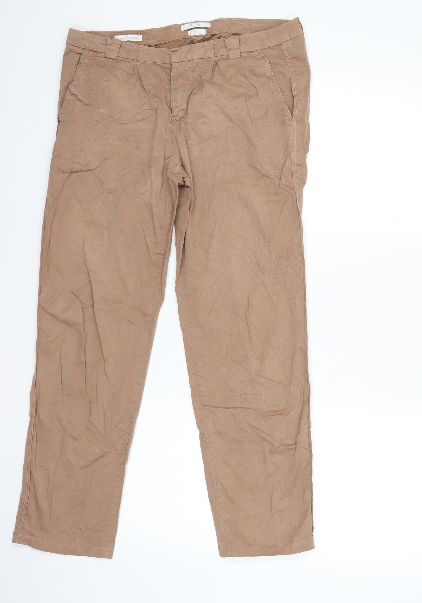 Reiko Womens Brown   Chino Trousers Size 34 in L26 in