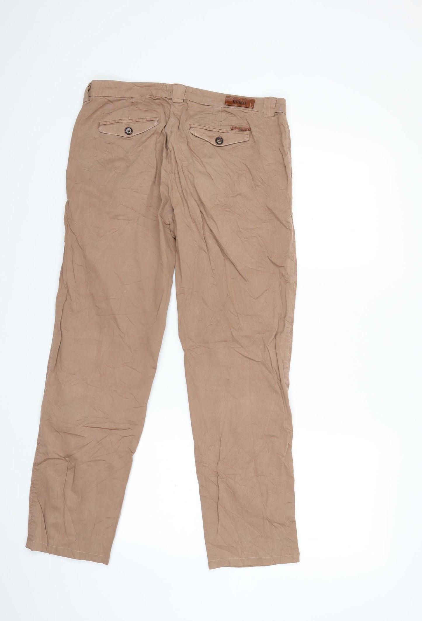 Reiko Womens Brown   Chino Trousers Size 34 in L26 in