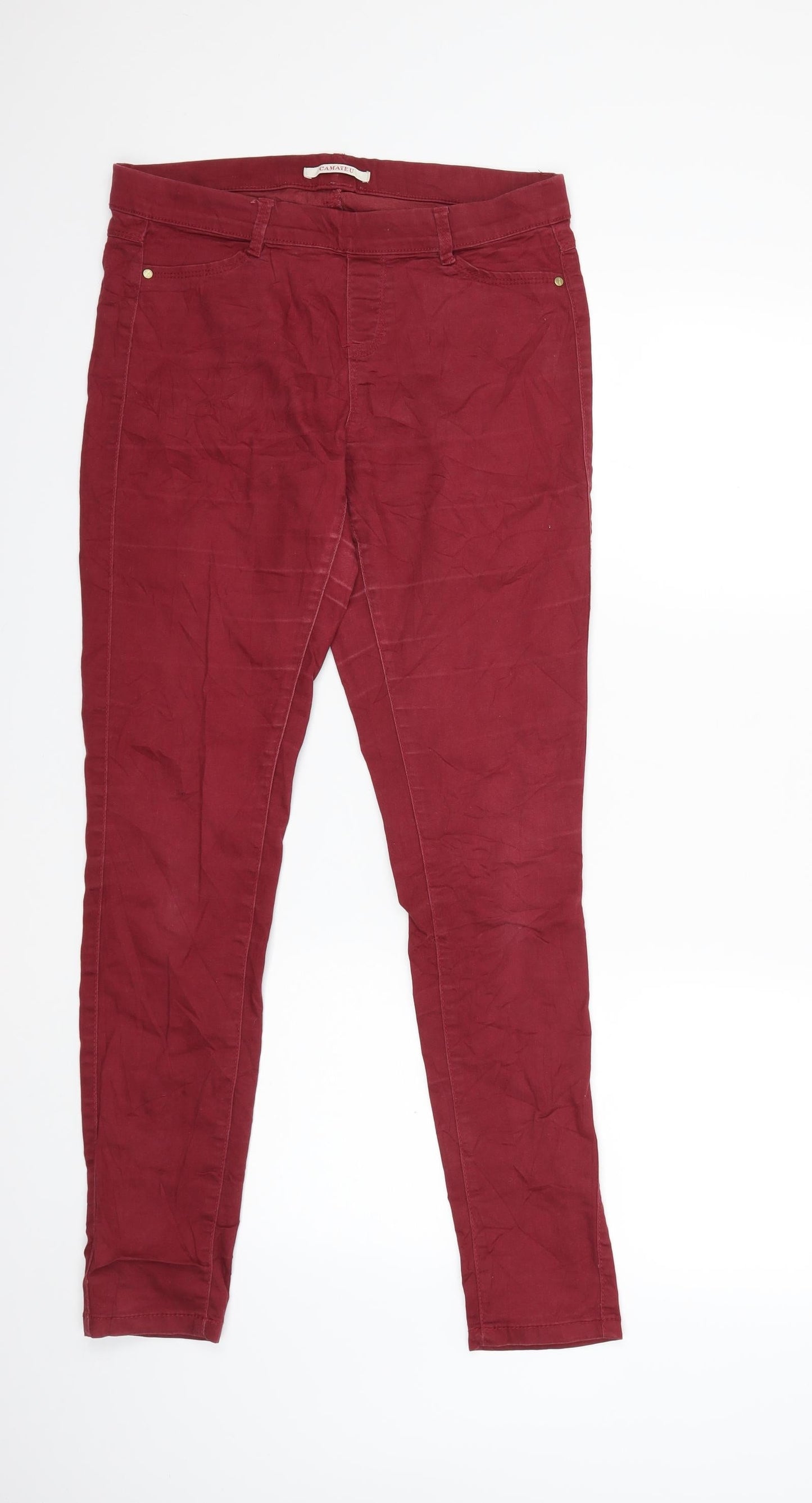 Womens UK Size 30 in Camaieu Regular Fit Jegging Red Jeans