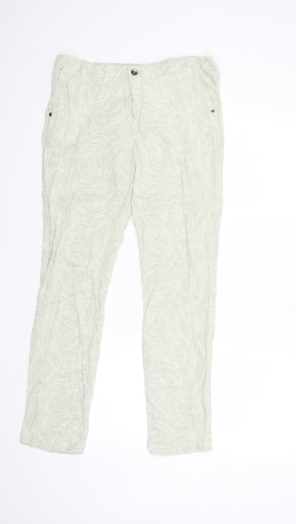 BIG STAR Womens Beige Floral  Trousers  Size L L29 in