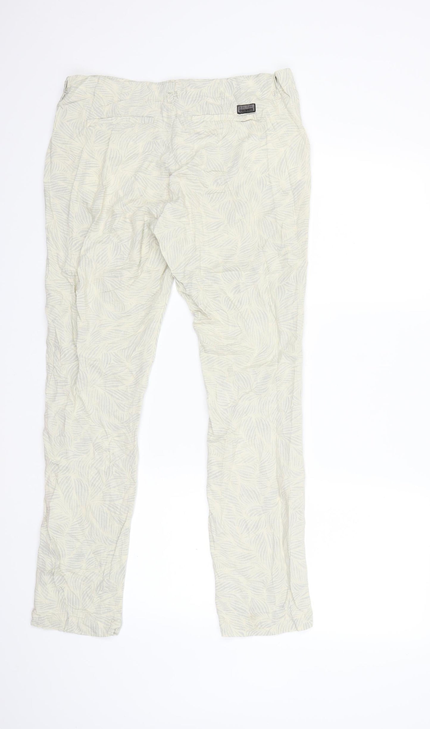 BIG STAR Womens Beige Floral  Trousers  Size L L29 in