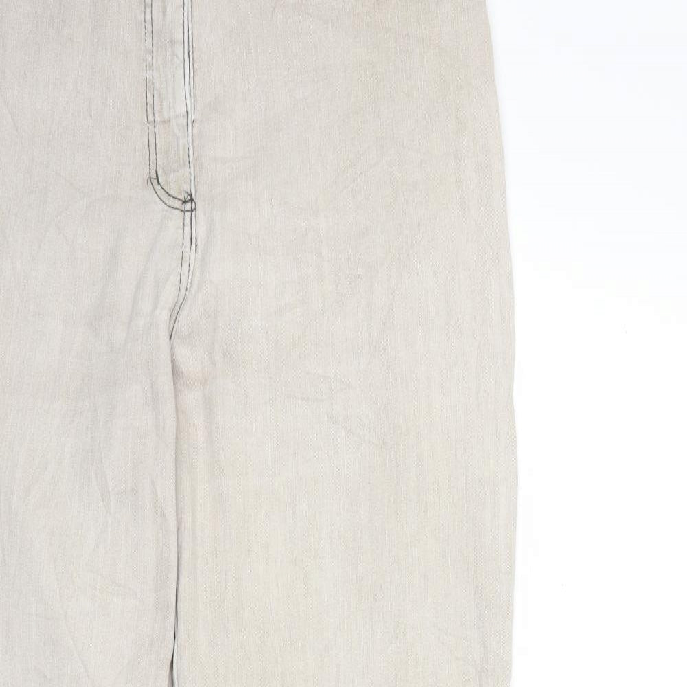 Womens UK Size 34 in Preworn Regular Fit Straight Beige Jeans