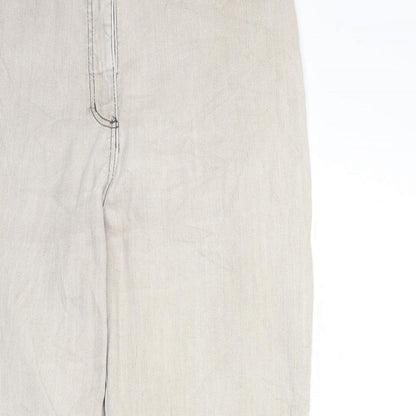 Womens UK Size 34 in Preworn Regular Fit Straight Beige Jeans