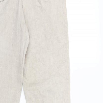 Womens UK Size 34 in Preworn Regular Fit Straight Beige Jeans