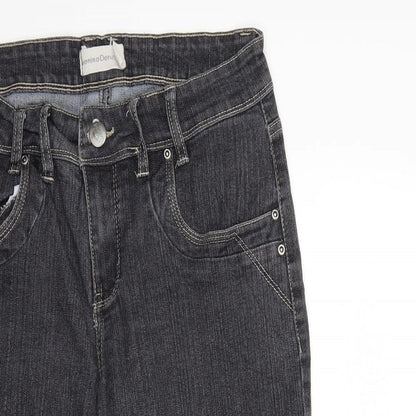 Womens UK Size 12 Janina Regular Fit Cropped Grey Jeans