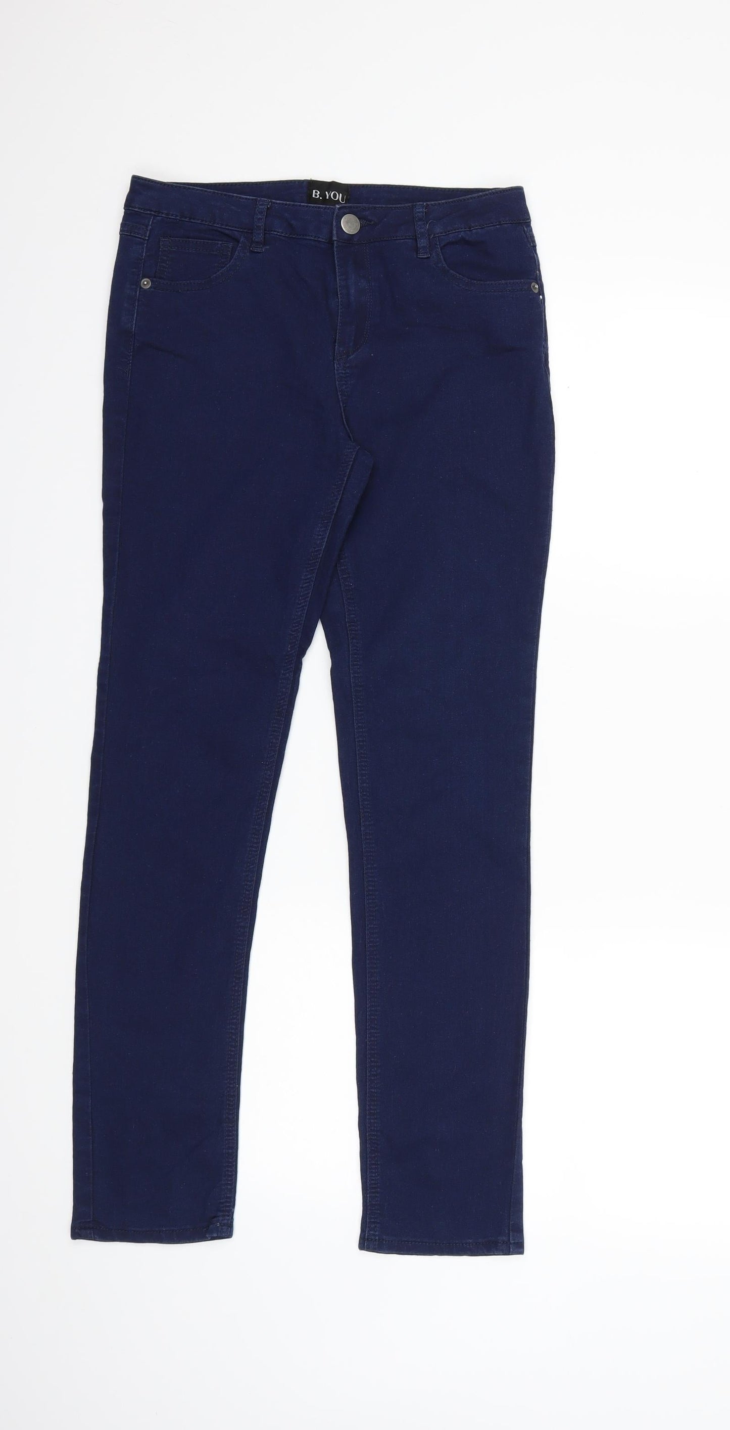 B.YOU Womens Blue  Denim Skinny Jeans Size 8 L28 in