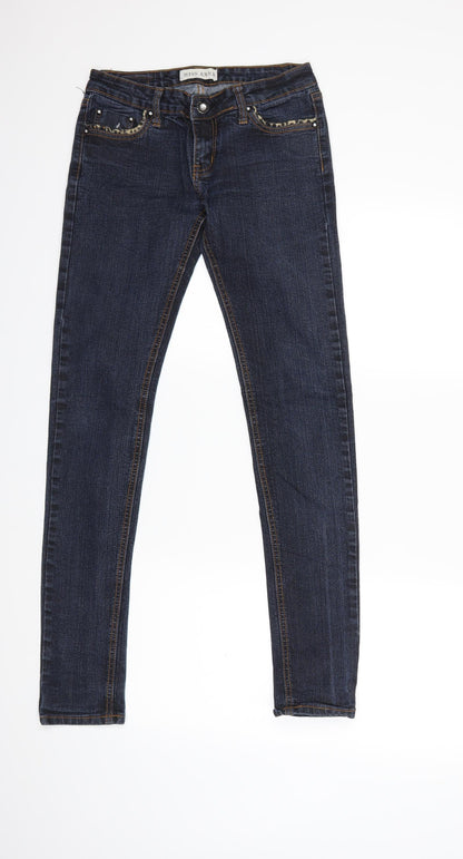 Miss Anna Womens Blue  Denim Skinny Jeans Size 10 L31 in