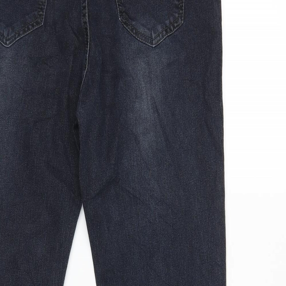 X-MAX Womens Blue  Denim Straight Jeans Size 32 in L31 in