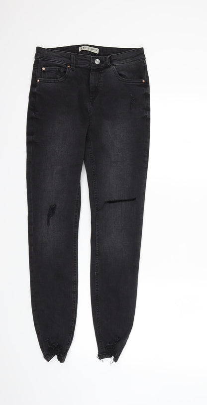 Denim & Co. Womens Black  Denim Skinny Jeans Size 10 L28 in