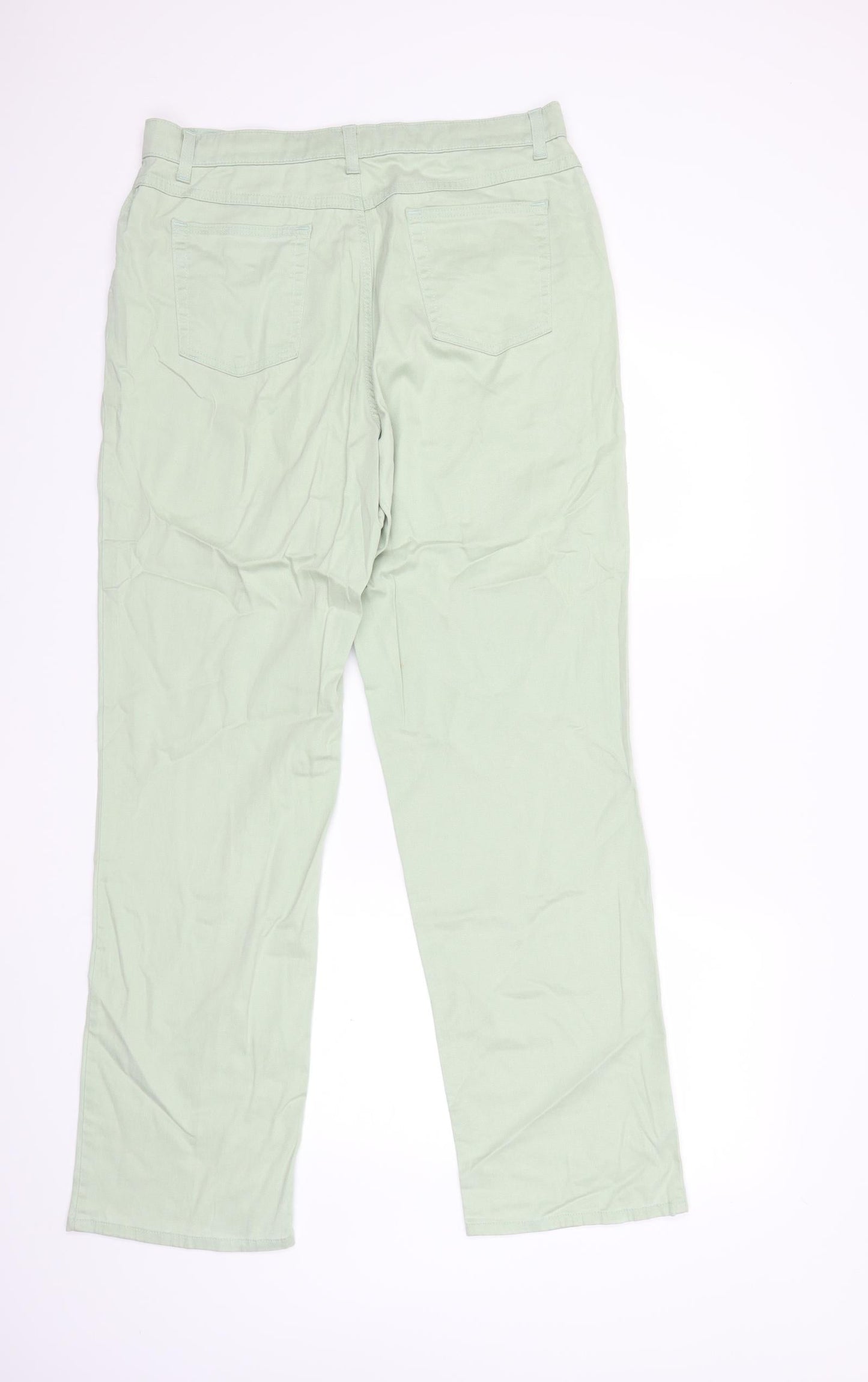 Womens UK Size 16 Marks and Spencer Regular Fit Tapered Green Jeans