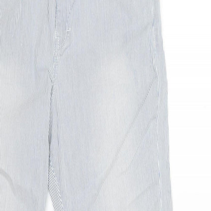 Per Una Womens Blue Striped  Snow Pants Trousers Size 12 L28 in