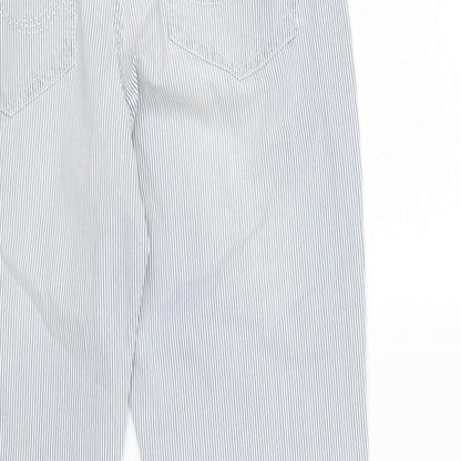 Per Una Womens Blue Striped  Snow Pants Trousers Size 12 L28 in