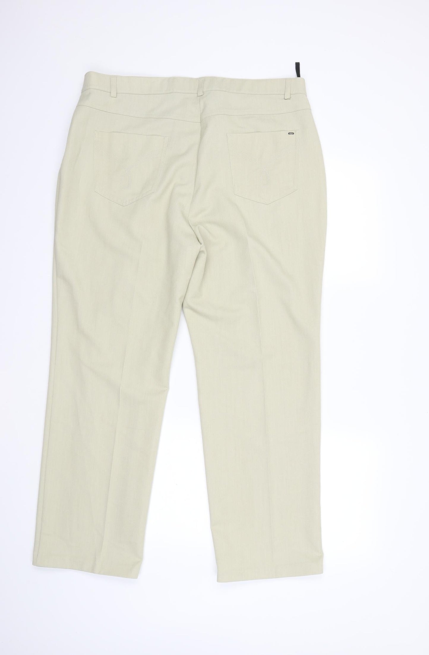 Womens UK Size 18 Marks and Spencer Regular Fit  Beige Trousers