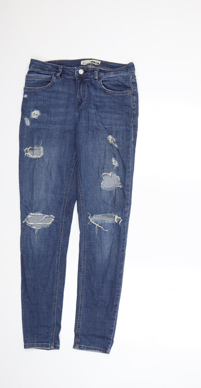 Topshop Womens Blue  Denim Skinny Jeans Size 28 in L32 in