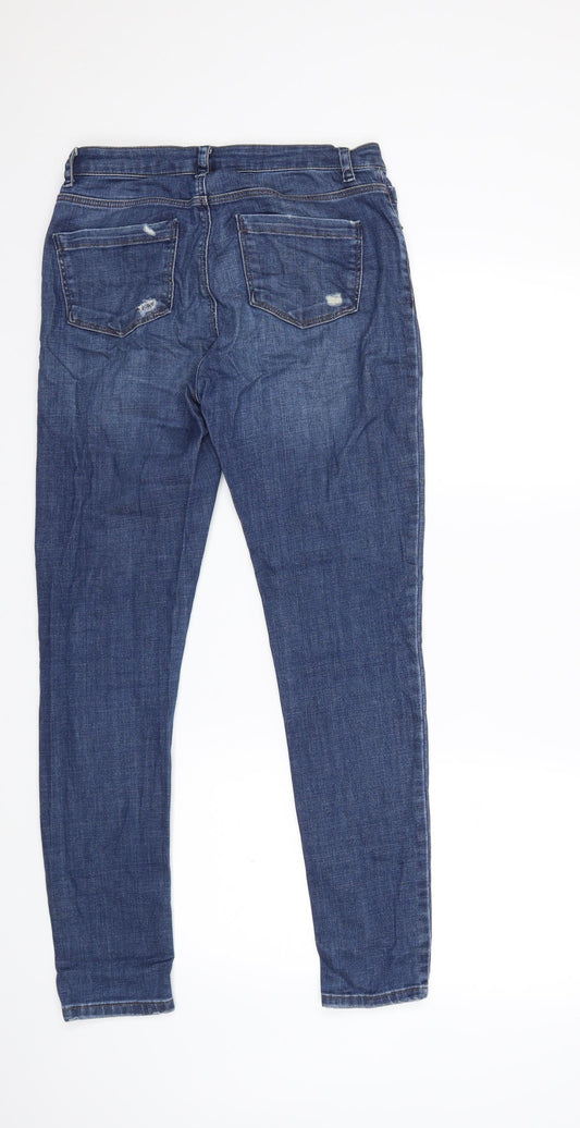 Topshop Womens Blue  Denim Skinny Jeans Size 28 in L32 in