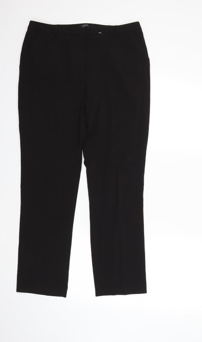 Womens UK Size 12 Papaya Regular Fit  Black Trousers