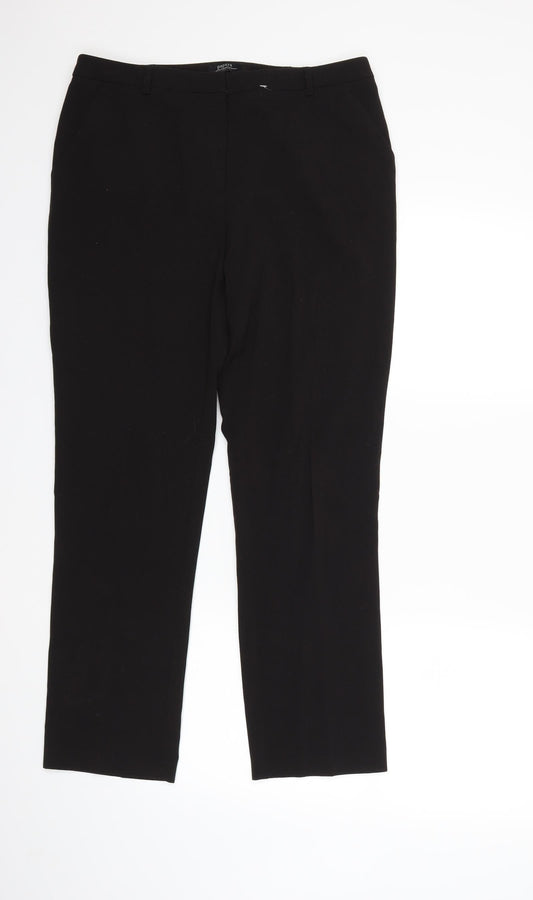 Womens UK Size 12 Papaya Regular Fit  Black Trousers