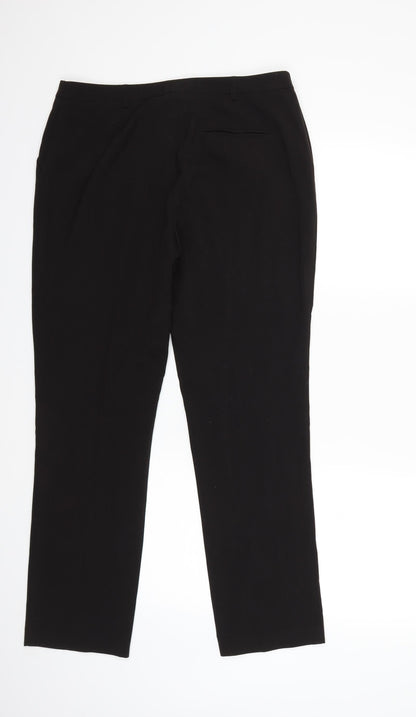 Womens UK Size 12 Papaya Regular Fit  Black Trousers
